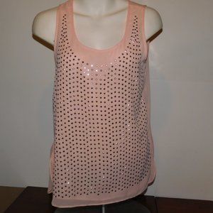 Pretty Rebellious Peach Studded Romantic Shirt